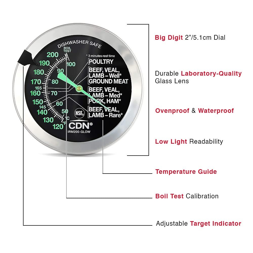CDN Ovenproof Meat Thermometer – Glow | ProAccurate®, Temperature
