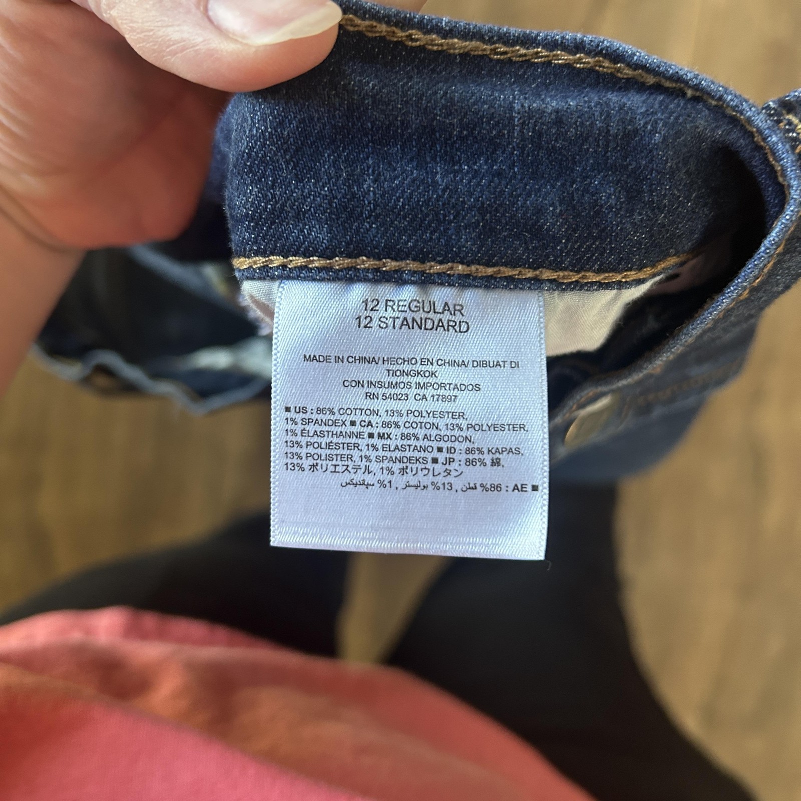 Old Navy Original Straight Jeans Womens 12 Blue Dark Wash Mid Rise Stretch