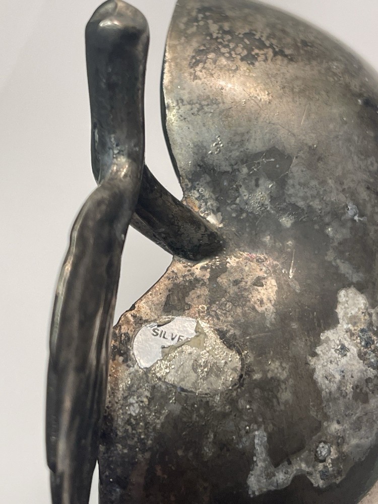 Vintage Ashtray Silver Plated Brass Apple Trinket Dish Bowl