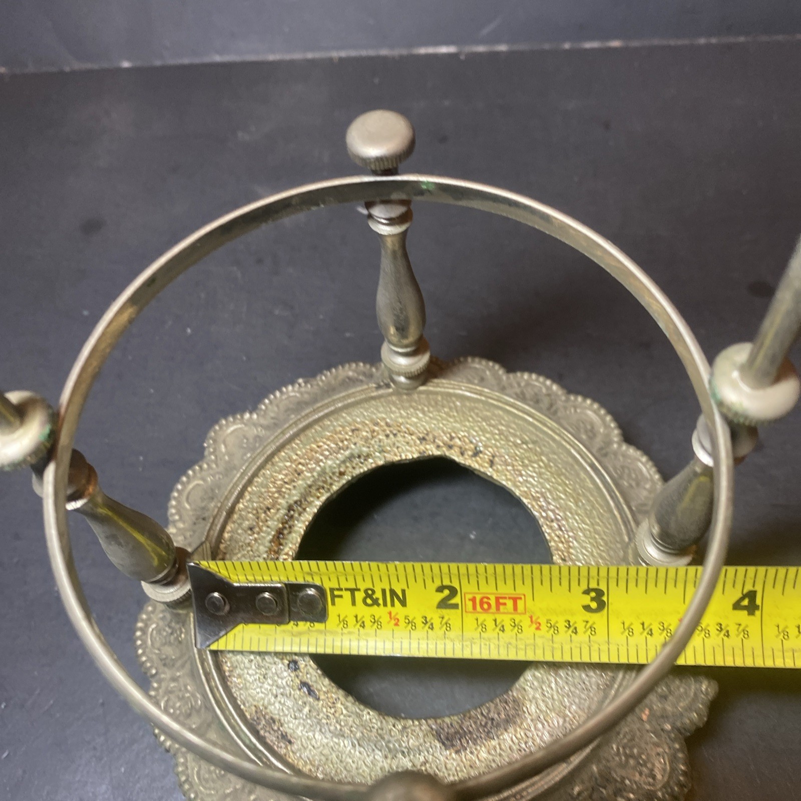 Antique Victorian Silverplated Bird & Floral Motif Frame. Taxidermy Stand Idea.