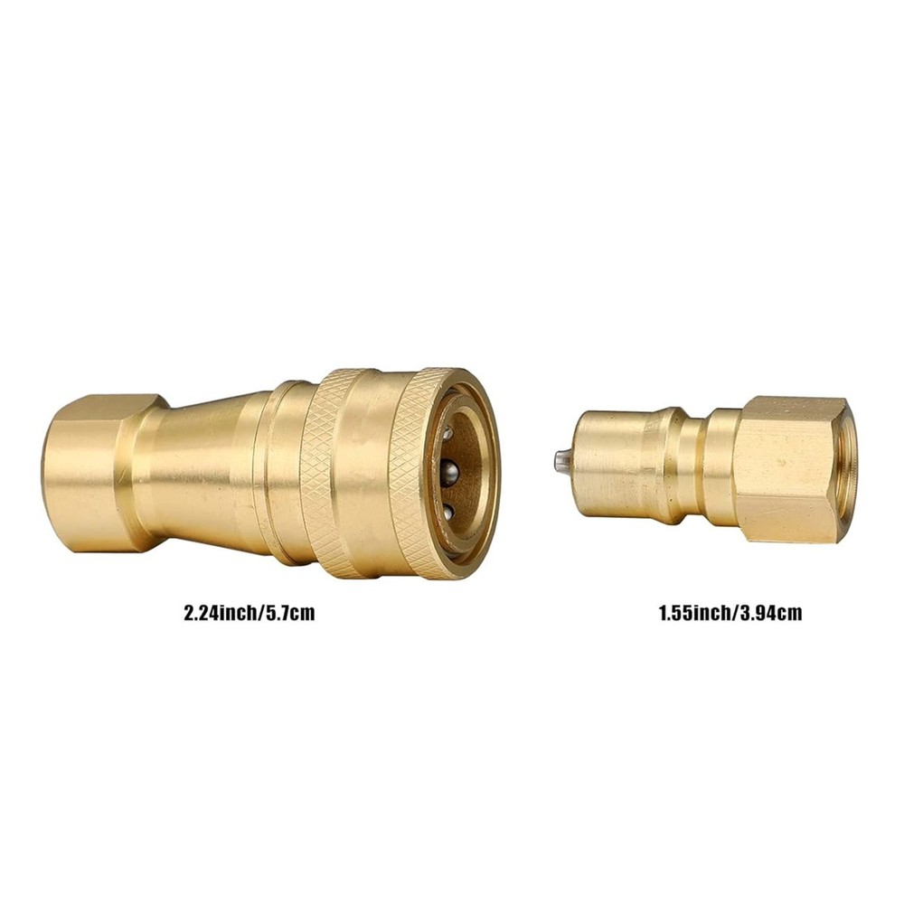 Easy Install 1Pack 1/4" Quick Disconnect Coupler Valve for Surface Cleaner