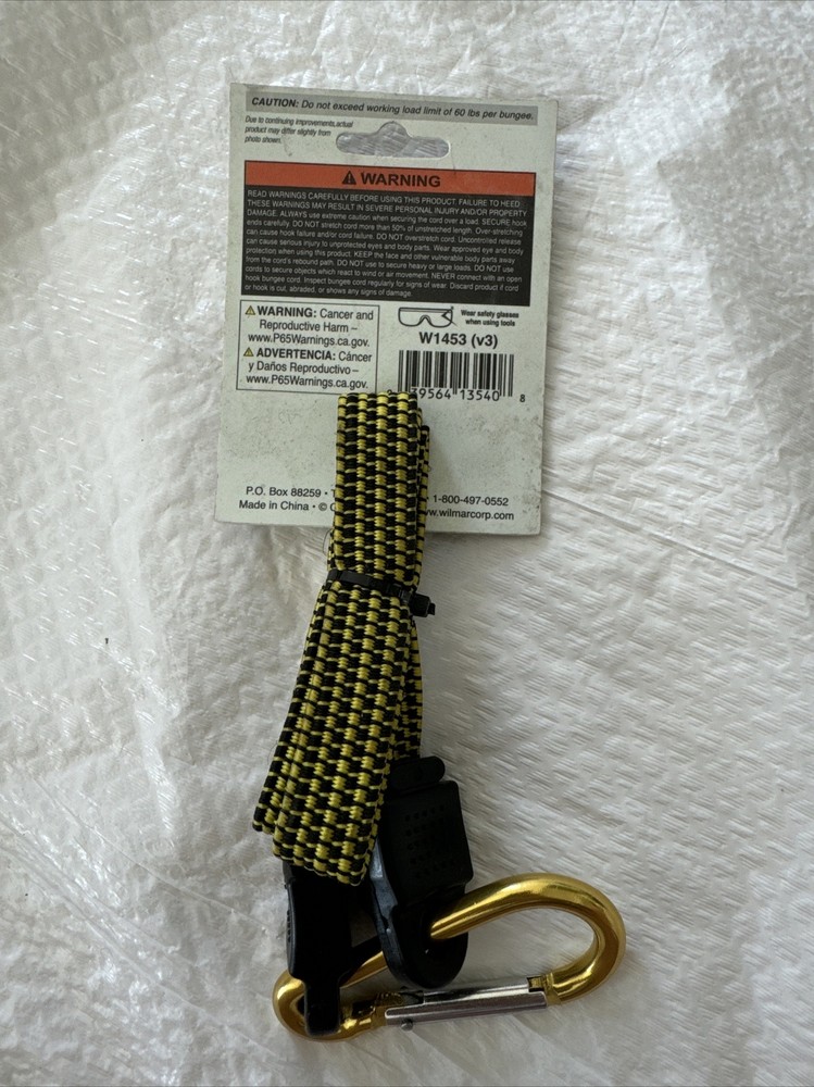 Performance Tool W1453 24" Flat Bungee w/ Carabiner