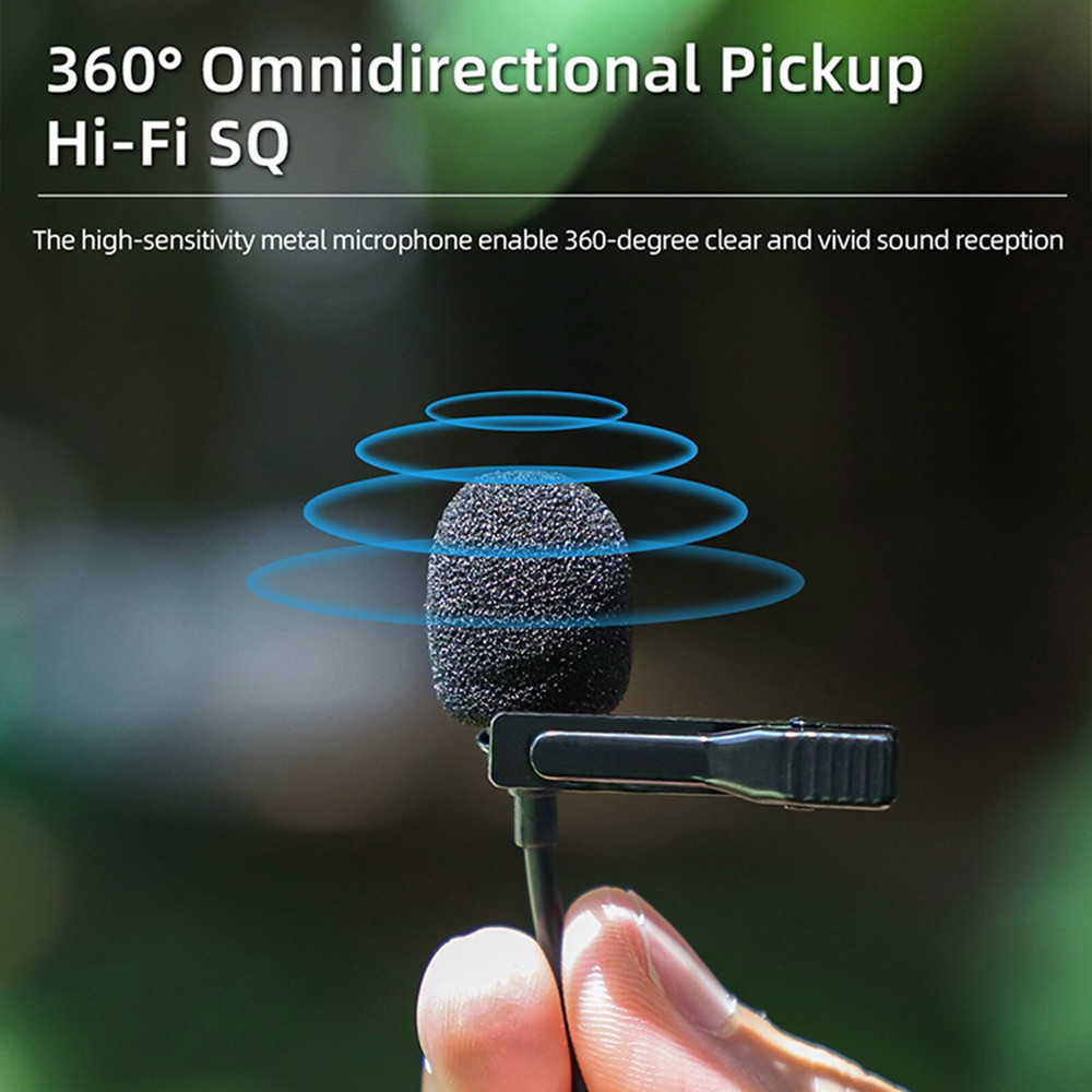 1.5m Lavalier Microphone Type-C Interface Mic For Insta360 X4 Action Camera