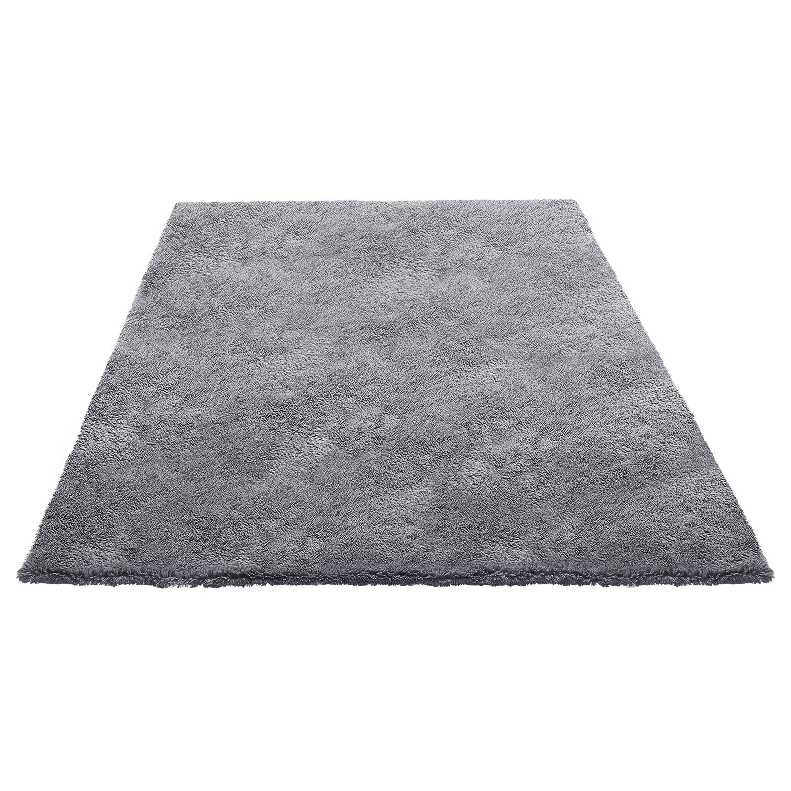 VEVOR Indoor Plush Area Rug 8 x 10ft Grey Plush Carpet for Living Room Bedroom