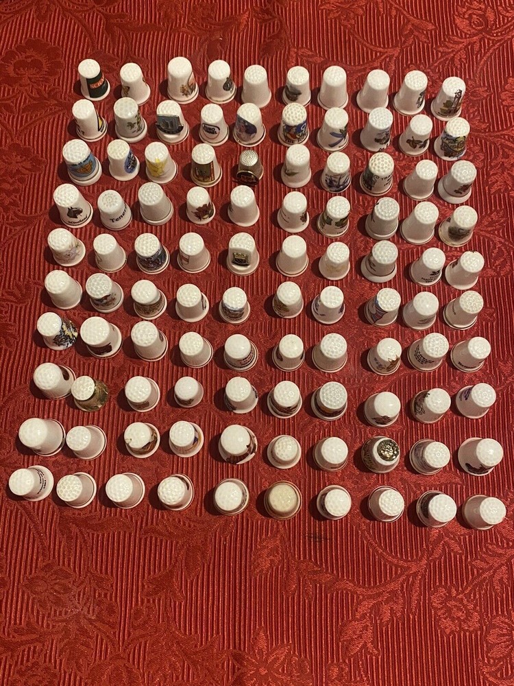 210 Various Design Bone China Thimbles Collection
