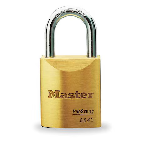 Master Lock 6840Ka-10G111 Padlock, Keyed Alike, Standard Shackle, Rectangular