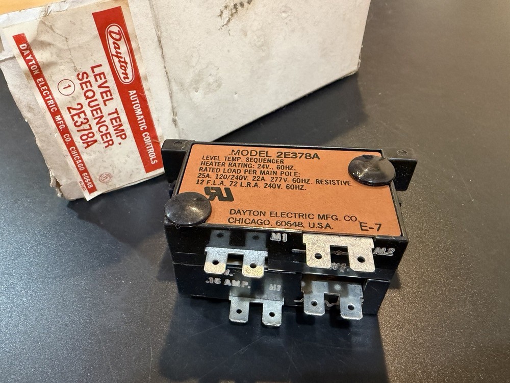 NIB Dayton 2E378A level temp sequencer NEW