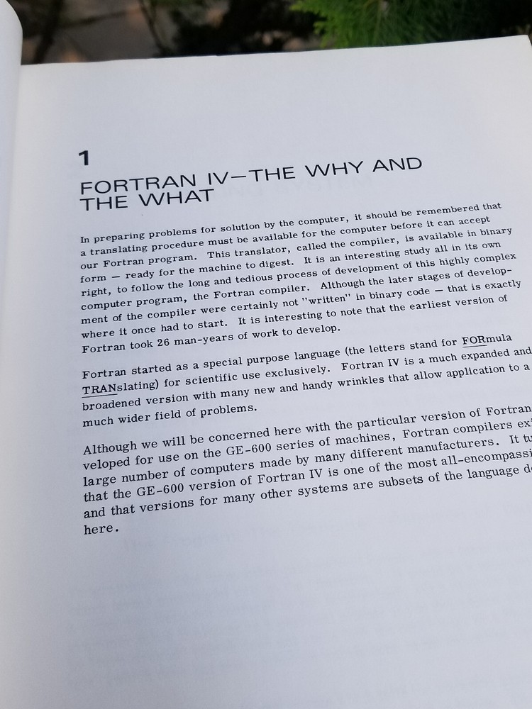 VINTAGE ELECTRONICS BOOK 1966 FORTRAN IV MULTI PROGRAM SYSTEMS GE-600 COMPUTER