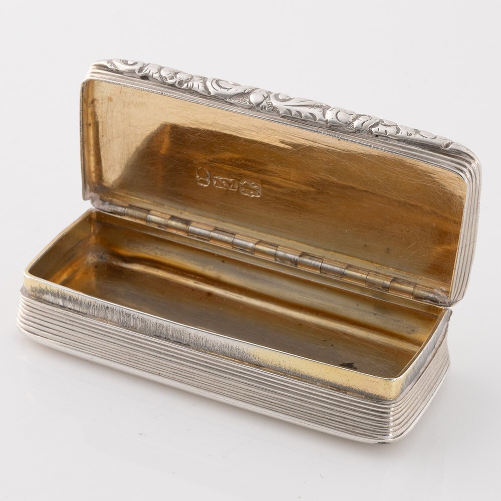 Nathaniel Mills Silver Snuff Box Birmingham 1828