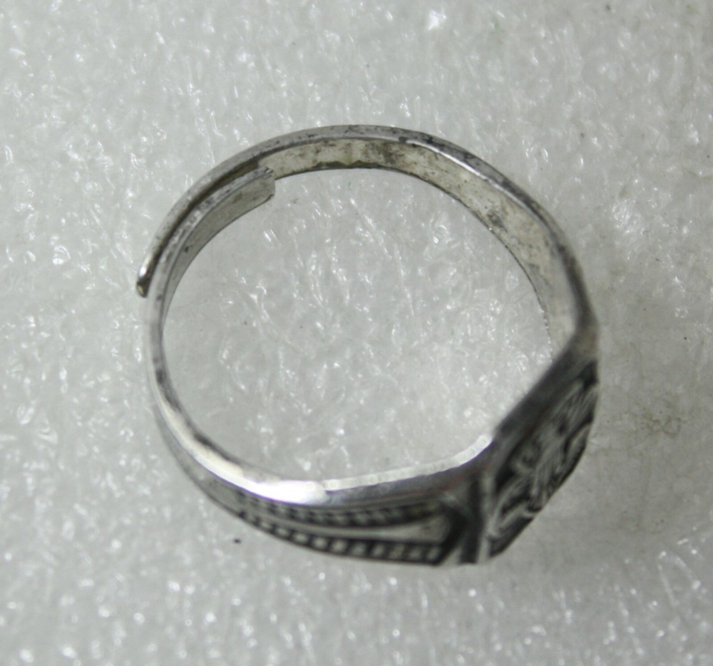 Clark & Coombs GS Eagle Solid Sterling Silver 925 Ring Adjustable