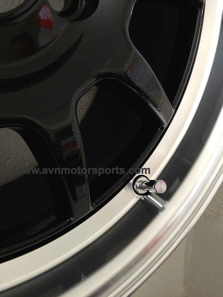 FLUSH MOUNT METAL/CHROME TIRE VALVE STEMS HIGH PRESSURE BOLT IN 4 PIECES