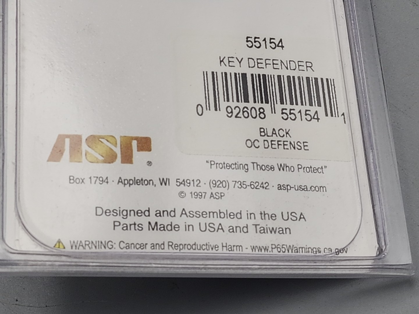 ASP Key Defender 55153 Black ORMD 5 3/4" overall. Aluminum construction NOS 1997