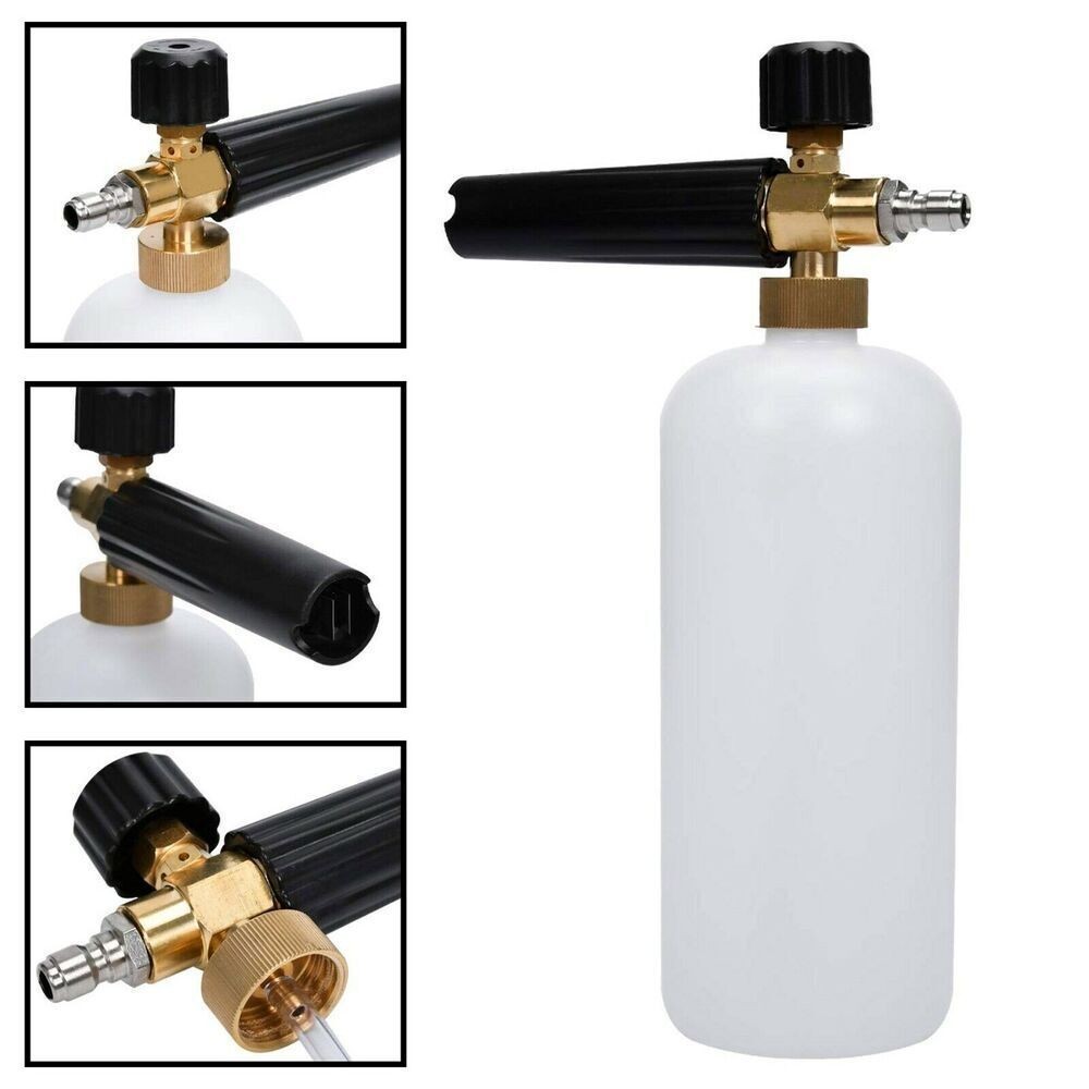 1/4" Snow Foam Cannon Gun Car Wash Soap Lance Sprayer Pressure Washer Bottle