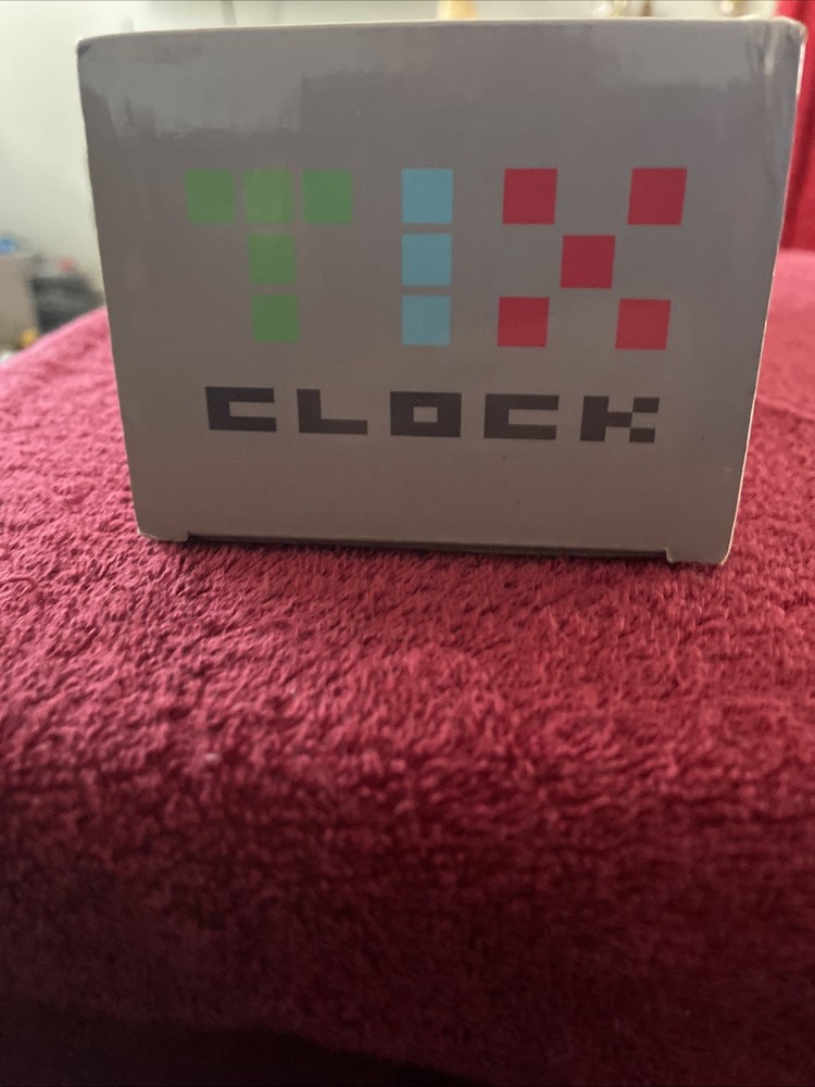 Tix Clock Cube Root LED Silver Face Novelty Clock With Digital Display