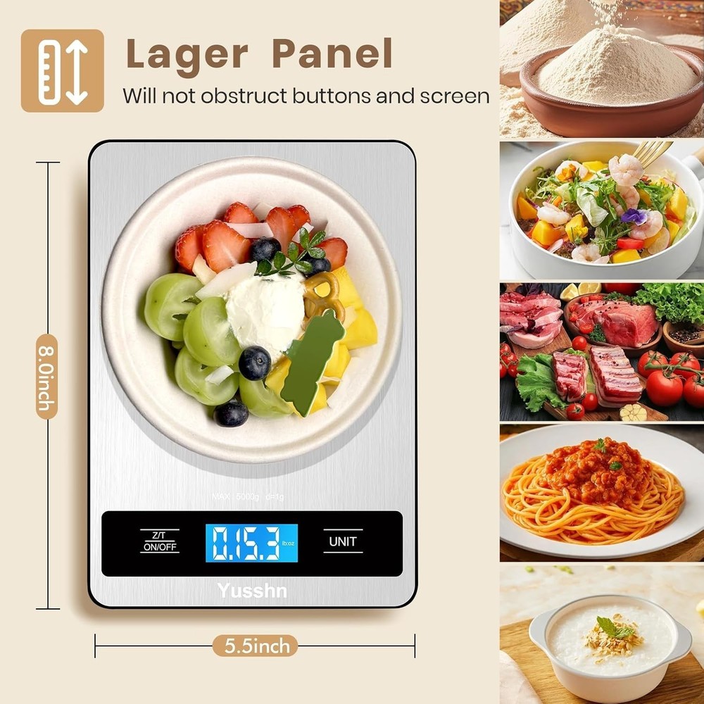 Precision Digital Kitchen Scale - 11lb Capacity, LCD Display & Tare Function
