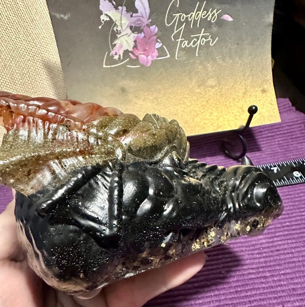 Large Dragon Orgonite - Carnelian