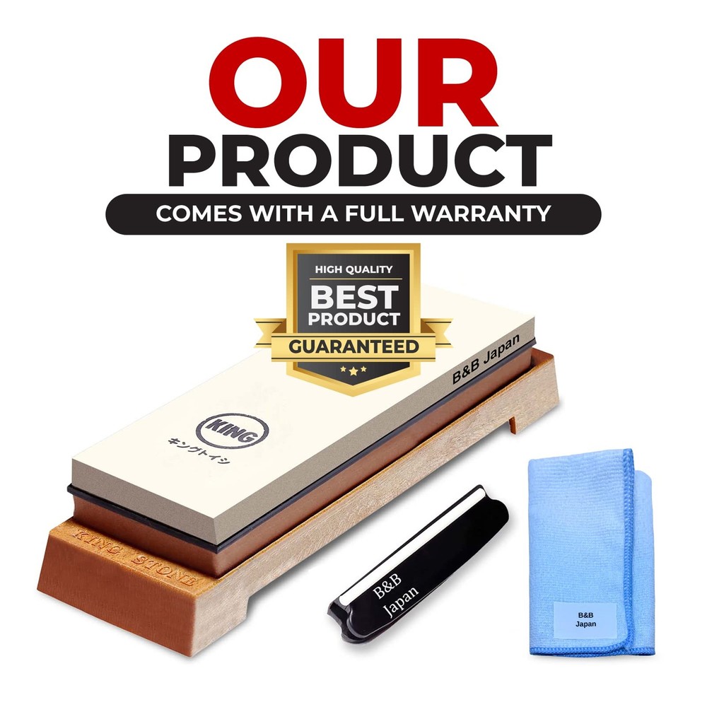 KING Whetstone Starter Set Include 1000/6000 Grit set, Brown