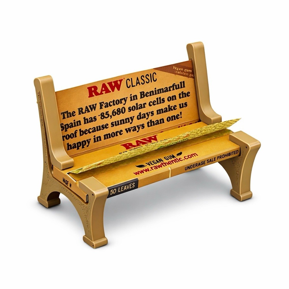 RAW Classic Slow Burning Papers +  Tan Rolling Paper Bench Display Bundle