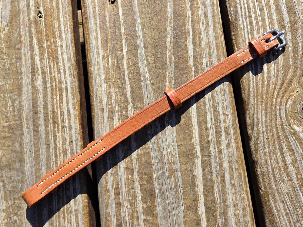 Devoucoux Light Brown Leather SINGLE Cheekpiece -Bridle Replacement Part- LARGE