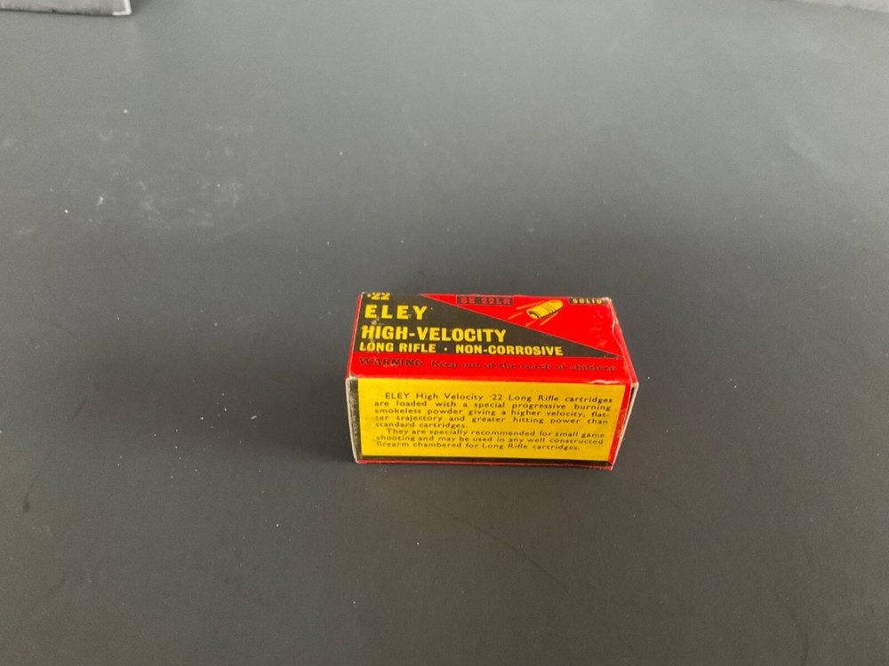 EMPTY 22 AMMO BOX ELEY long Rifle Rabbit MINTY