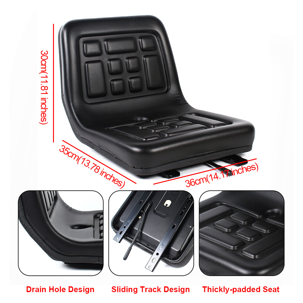 Universal Tractor Seat with Adjustable Brackets for Mower, Dumper & Digger