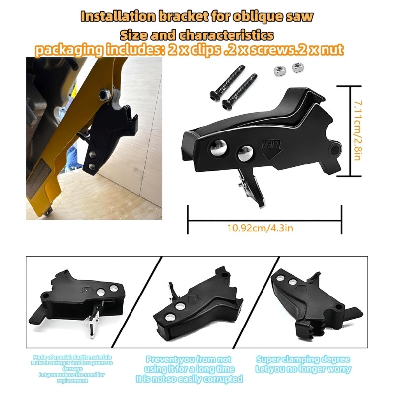 Upgraded Power Tool Clamp Accessory for Multiple Model Miter Sawer Mount Stands