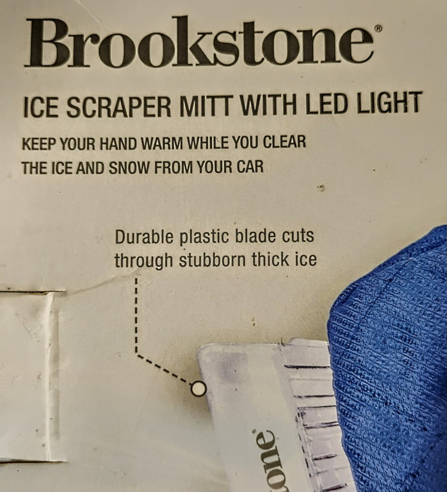 NEW- Brookstone ice Scraper With led Light