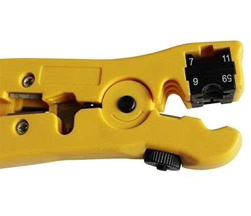 Pack 2pcs Universal Cable Wire Stripper Cutter Stripping Tool for Flat Yellow