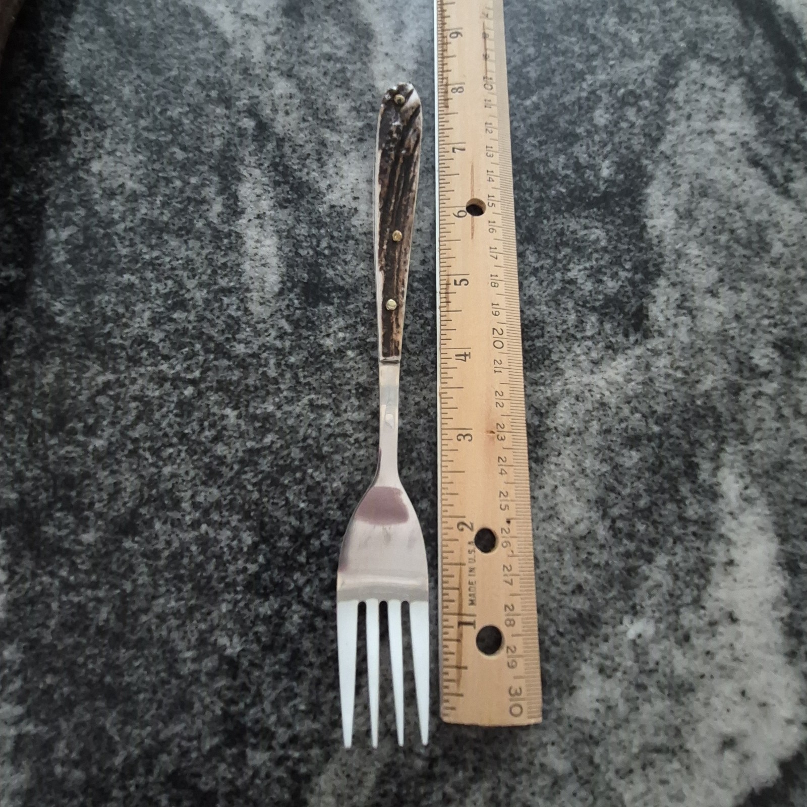 Beautiful Fixed blade knife & fork set with sheath - German Steel Blade