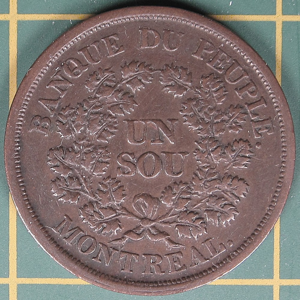 c.1838 Lower Canada Un Sou Token LC-5A5