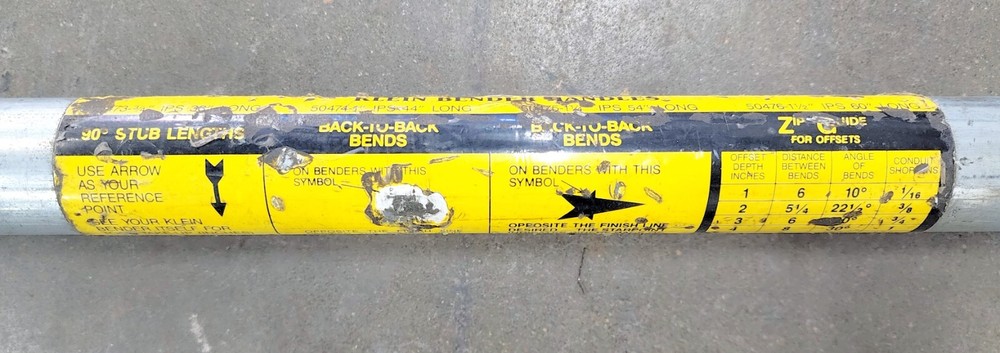 NO. 3 CONDUIT BENDER 1" EMT 3/4" RIGID