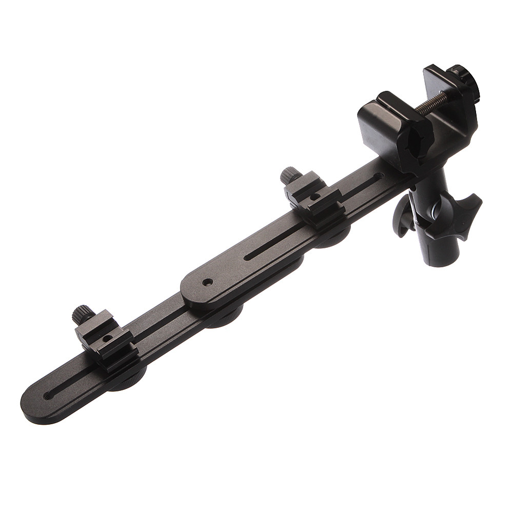 Foldable bracket holder arm for triangle reflector disc extensible photo studio