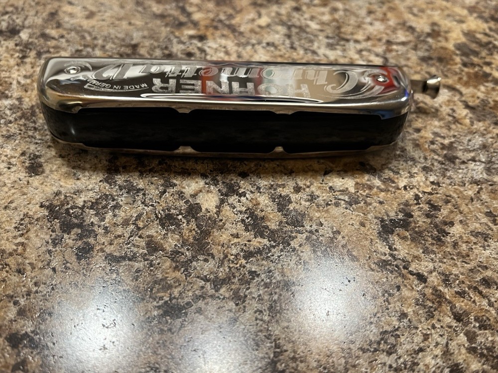 HOHNER Chrometta 12 Chromatic Harmonica Key C Silver Chrome with Case & Manual