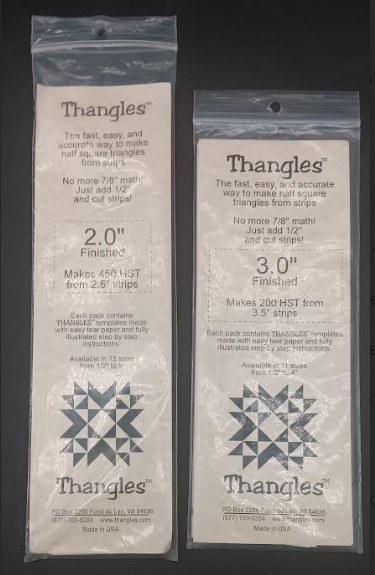 "Thangles" Easy~Half Square Triangle For Beginner Tear Away Template~Quilting