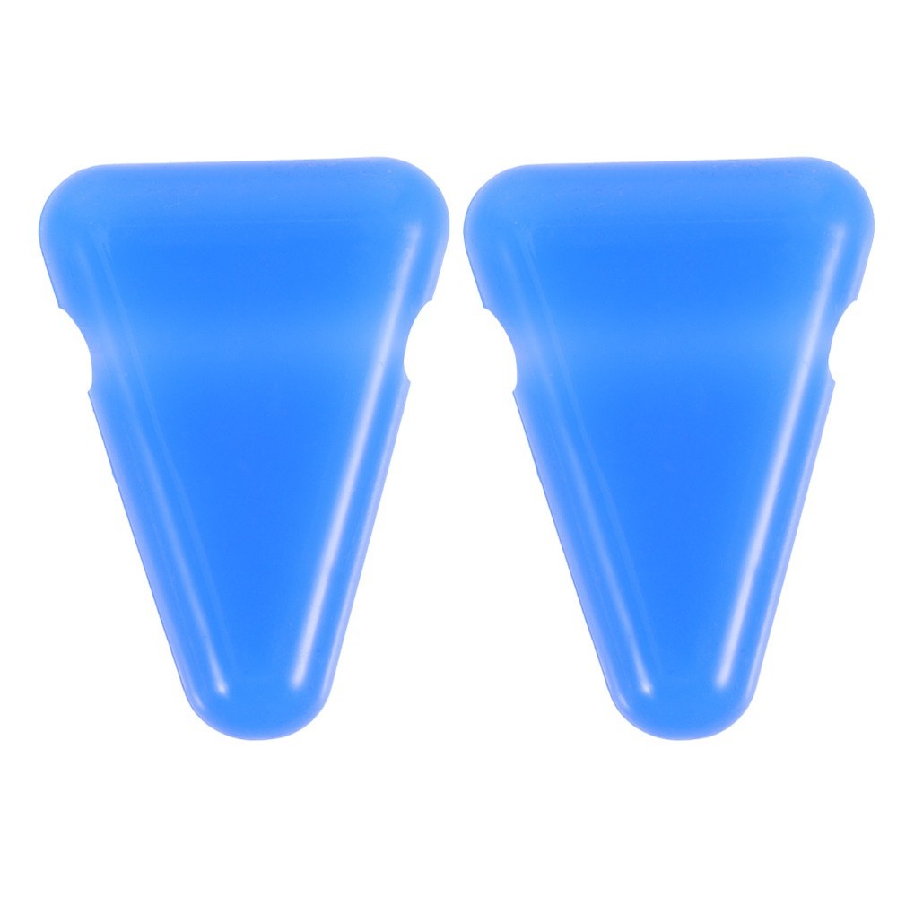 2 Pcs Tuning Fork Forks Healing Triangle Silicone Base Holder Block