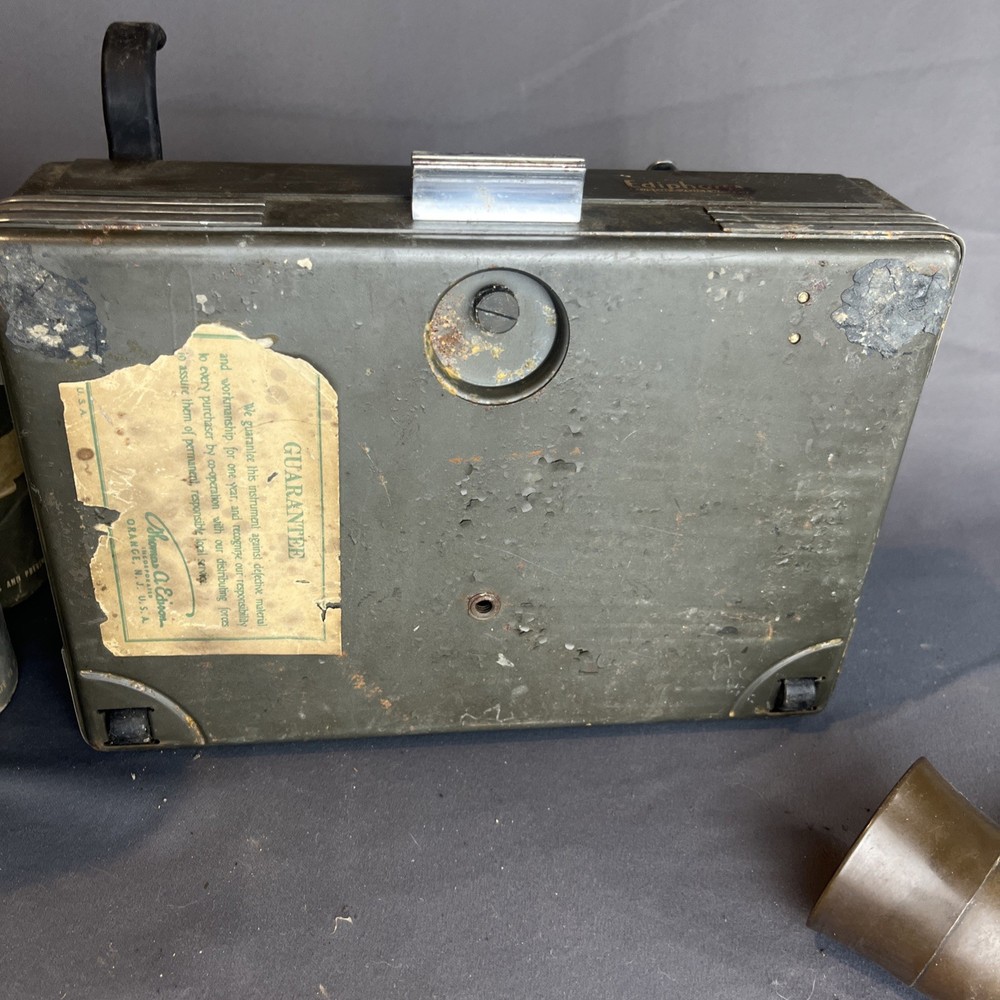 Antique Thomas Edison Cylinder Phonograph Ediphone Voice Writer w/Case UNTESTED