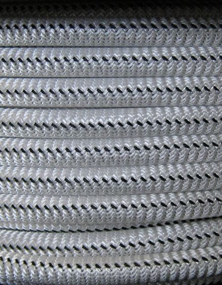 3/8″ 500 ft Bungee Shock Cord White With Black Tracer Marine Grade Heavy Duty