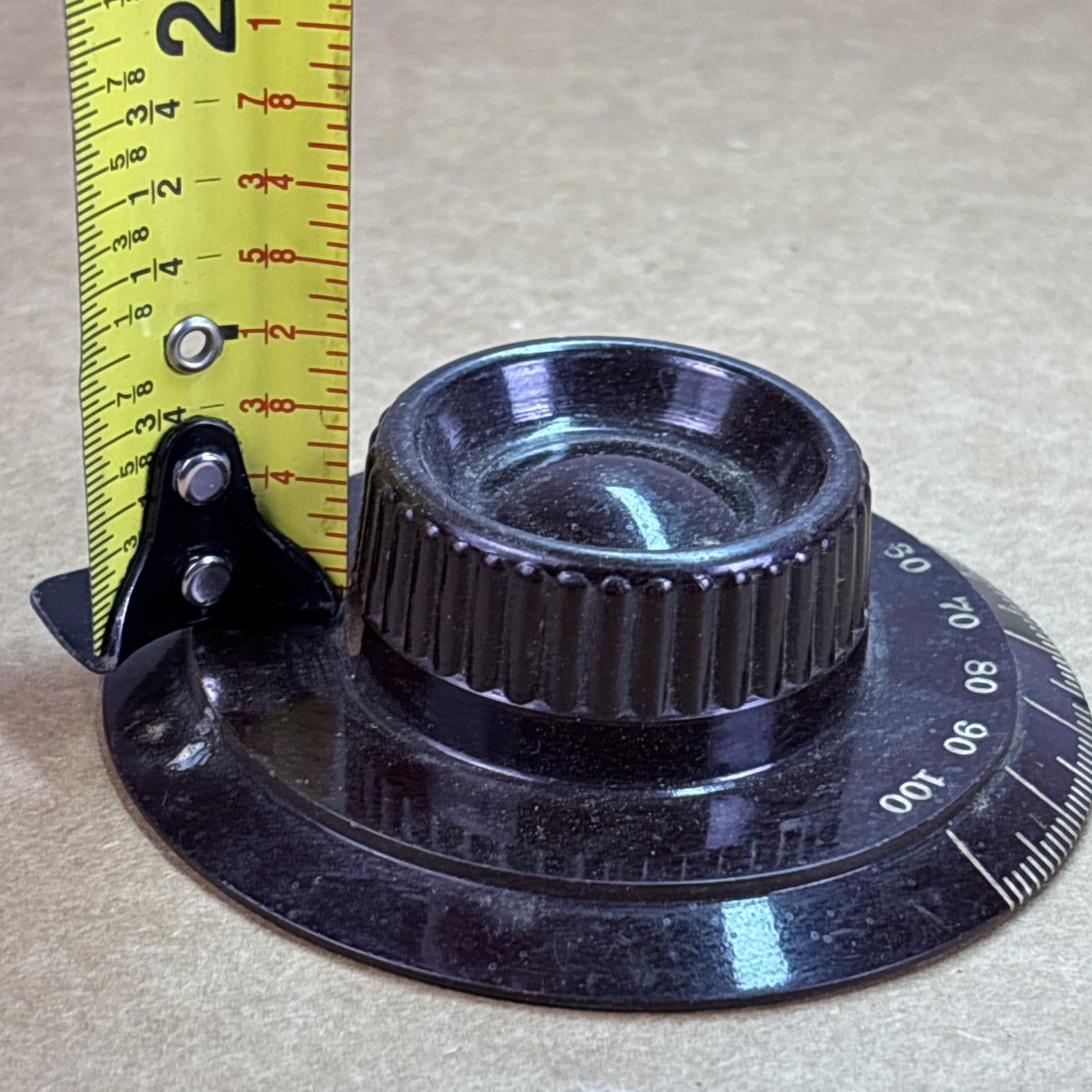 VTG Atwater Kent 1920's Brown 3 1/4" 0-100 Indicator Knob NO Set Screw (QTY)