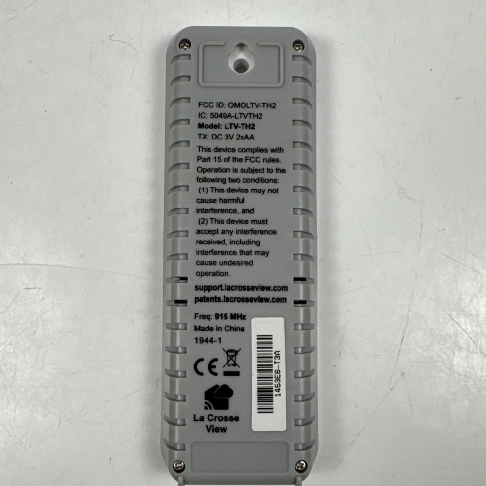 La Crosse Technology LTV-TH2 Temperature & Humidity Sensor Indoor