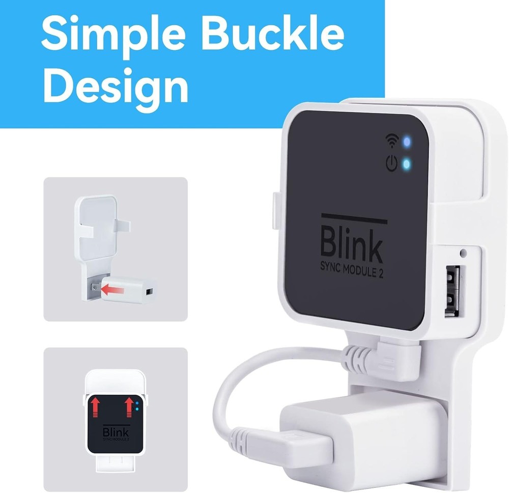 Outlet Wall Mount for Blink Sync Module 2, Mount Bracket Holder for Blink Out...
