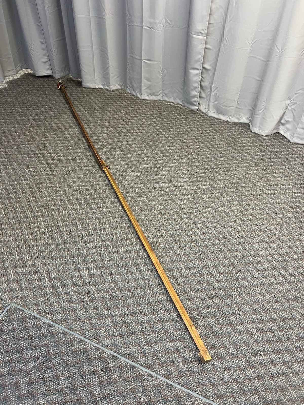 Vintage 10 Ft WOOD MEASURING STICK grade rod rule surveying story pole wall art