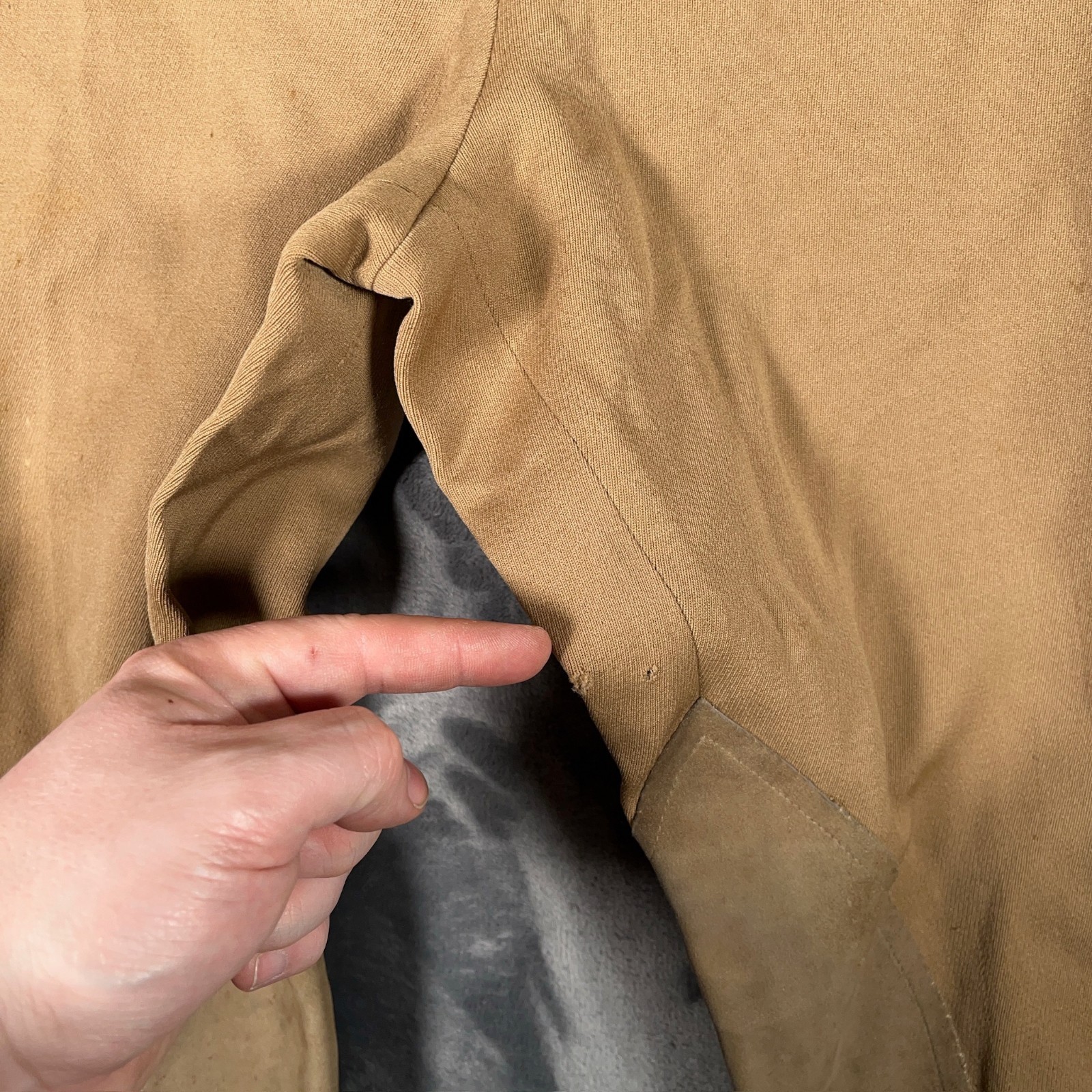 Vintage US Military Cotton Riding Breeches Cavalry Jodhpurs Leather 1910-1930