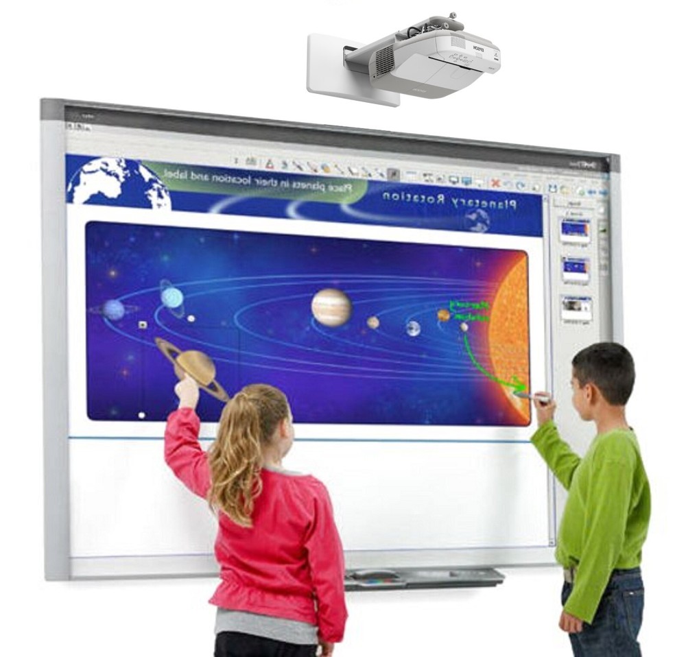 Interactive Smart Board SBX885 and Epson Short throw projector