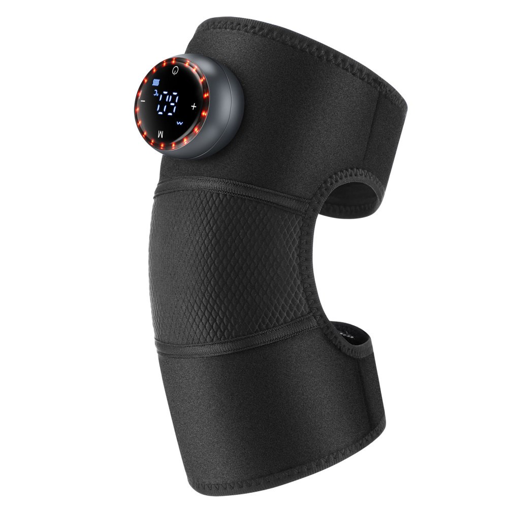 Electric Knee Massager Shoulder Brace with 5 Vibration Modes, 5 Heating Levels