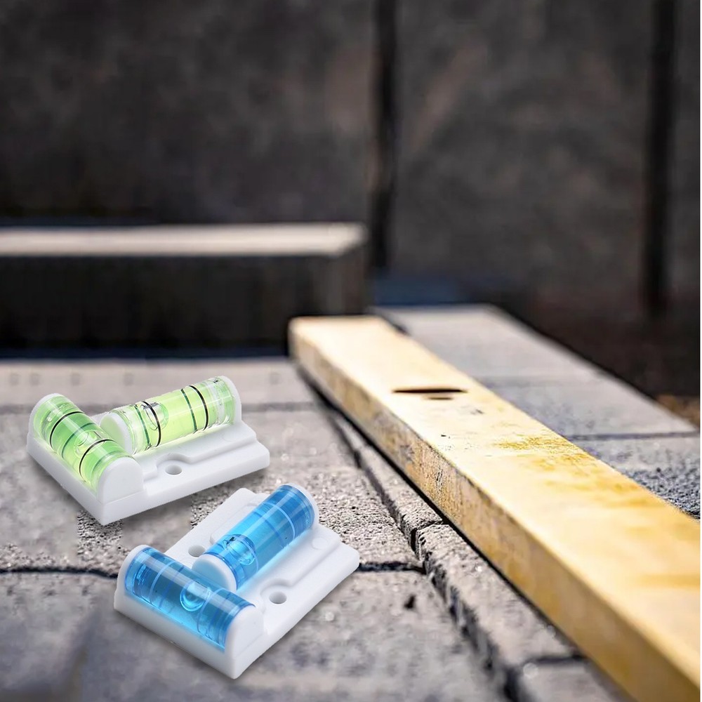 2pcs Horizontal Plastic T TypeLevel Scope Measuring Bubble Inclinometer