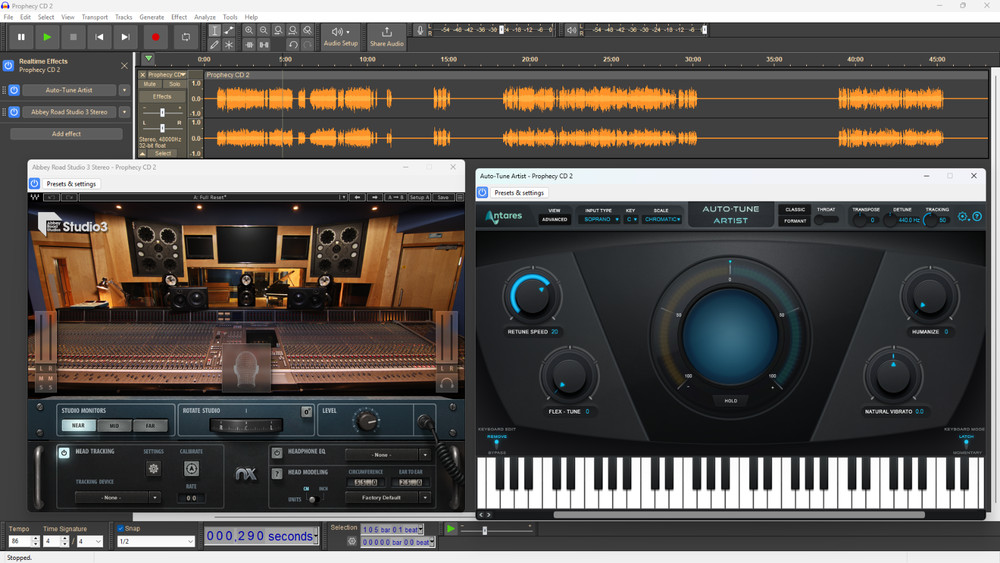 Audacity Pro 3 Audio Music Studio + Muse Hub + 100 VST - Windows Mac Linux-CD