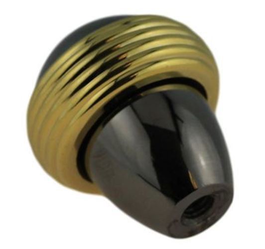 1" Two Tone Knob Black Nickel and Solid Brass