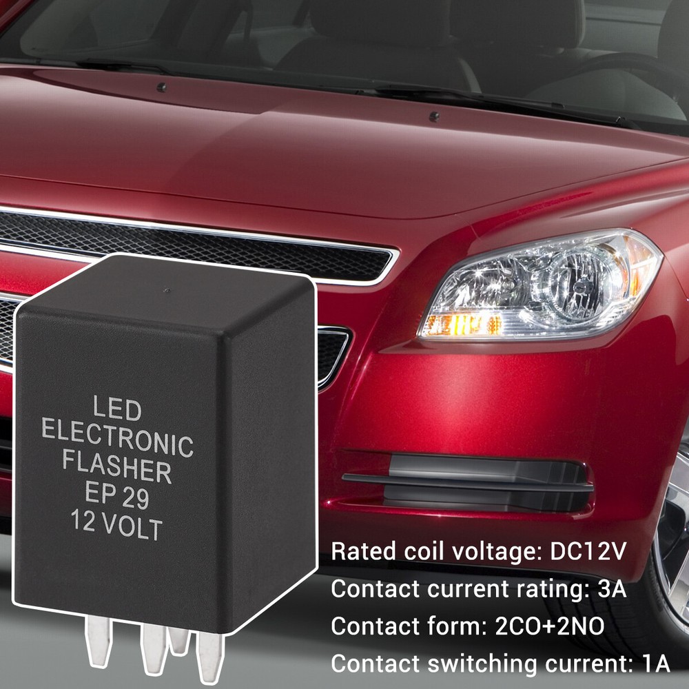 4-Pin EP29N LED Flasher Relay Fix Hyper Flash Turn Signal Decoder Load Equalizer