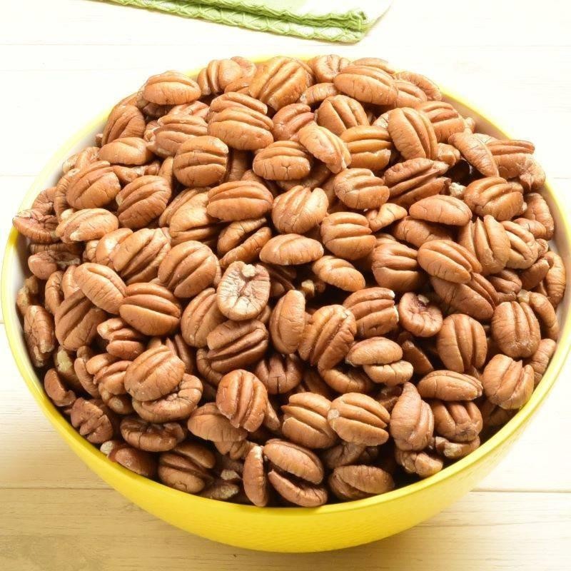 Raw Pecan Halves 5LB Bulk Shelled Natural Fresh Pecans Baking Nuts