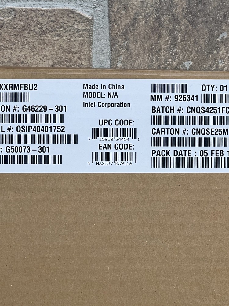 Intel AXXRMFBU2 RAID Maintenance Free Backup Open Box